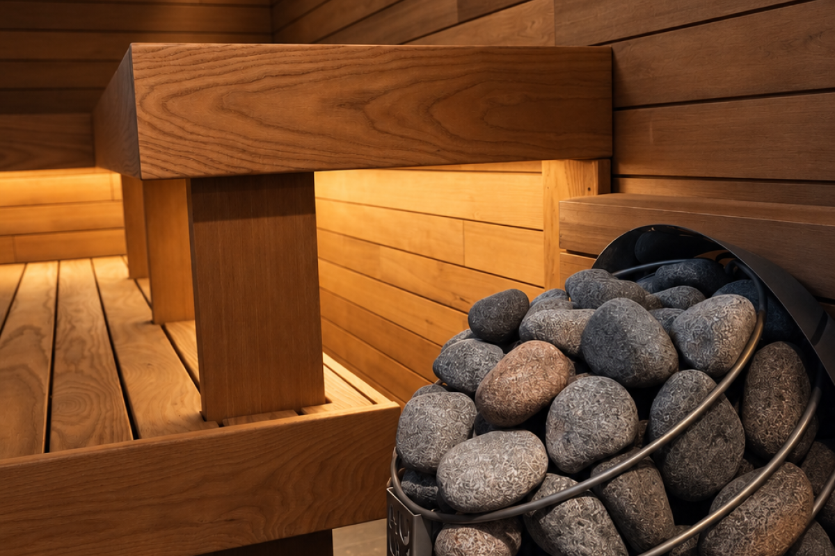 Heater and benches